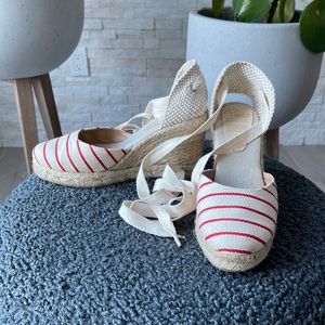 Made in Spain! Tie-up wedge Espadrilles! Like New
